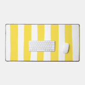 Uneven Stripes - Lemon Yellow en White Bureaumat (Keyboard & Muis)