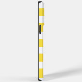 Uneven Stripes - Lemon Yellow en White Case-Mate iPhone Case (Achterkant / Rechts)