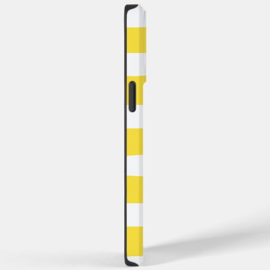 Uneven Stripes - Lemon Yellow en White Case-Mate iPhone Case (Achterkant / Rechts)