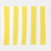 Uneven Stripes - Lemon Yellow en White Fleece Deken (Voorkant (Horizontaal))