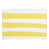 Uneven Stripes - Lemon Yellow en White Kussensloop (Voorkant-Rechts)