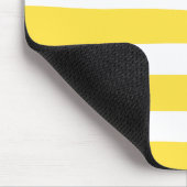Uneven Stripes - Lemon Yellow en White Muismat (Hoek)