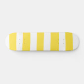 Uneven Stripes - Lemon Yellow en White Persoonlijk Skateboard (Horizontaal)
