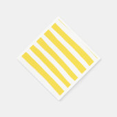 Uneven Stripes - Lemon Yellow en White Servet (Hoek)