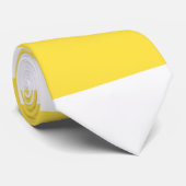 Uneven Stripes - Lemon Yellow en White Stropdas (Opgerold)