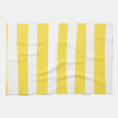 Uneven Stripes - Lemon Yellow en White Theedoek (Horizontaal)