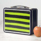 Uneven Stripes - Lime Green en Black (In situ)