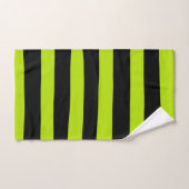 Uneven Stripes - Lime Green en Black Bad Handdoek (Handdoek)