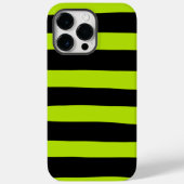 Uneven Stripes - Lime Green en Black Case-Mate iPhone Case (Achterkant)