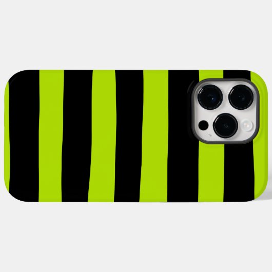 Uneven Stripes - Lime Green en Black Case-Mate iPhone Case (Achterkant (horizontaal))