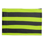 Uneven Stripes - Lime Green en Black Kussensloop (Achterkant-Links)