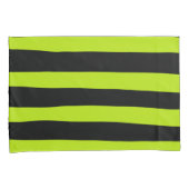 Uneven Stripes - Lime Green en Black Kussensloop (Voorkant-Rechts)