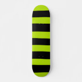 Uneven Stripes - Lime Green en Black Persoonlijk Skateboard (Voorkant)