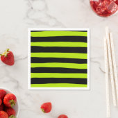 Uneven Stripes - Lime Green en Black Servet (Insitu)