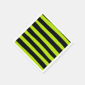 Uneven Stripes - Lime Green en Black Servet (Hoek)