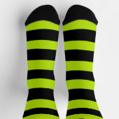 Uneven Stripes - Lime Green en Black Sokken (Top)