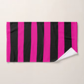 Uneven Stripes - Magenta en Black Bad Handdoek (Handdoek)