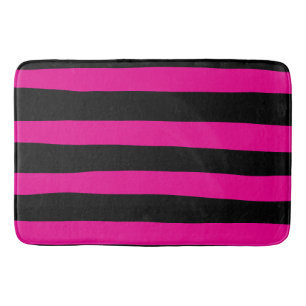 Uneven Stripes - Magenta en Black Badmat