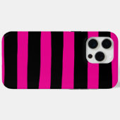 Uneven Stripes - Magenta en Black Case-Mate iPhone Case (Achterkant (horizontaal))