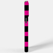 Uneven Stripes - Magenta en Black Case-Mate iPhone Case (Achterkant / Rechts)