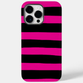 Uneven Stripes - Magenta en Black Case-Mate iPhone Case (Achterkant)