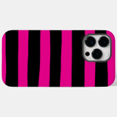Uneven Stripes - Magenta en Black Case-Mate iPhone Case (Achterkant (horizontaal))