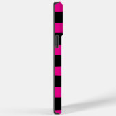 Uneven Stripes - Magenta en Black Case-Mate iPhone Case (Achterkant / Rechts)