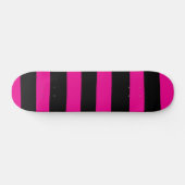 Uneven Stripes - Magenta en Black Persoonlijk Skateboard (Horizontaal)