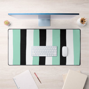 Uneven Stripes - Mint Green, White en Black Bureaumat