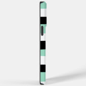 Uneven Stripes - Mint Green, White en Black Case-Mate iPhone Case (Achterkant / Rechts)