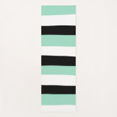 Uneven Stripes - Mint Green, White en Black Yogamat (Voorkant)