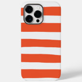 Uneven Stripes - Oranje en wit Case-Mate iPhone Case (Achterkant)