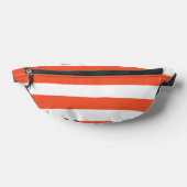 Uneven Stripes - Oranje en wit Heuptasje (Liggend)