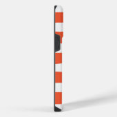 Uneven Stripes - Oranje en wit iPhone Hoesje (Rechterkant)