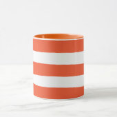 Uneven Stripes - Oranje en wit Mok (Midden)