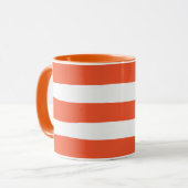 Uneven Stripes - Oranje en wit Mok (Voorkant links)