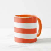 Uneven Stripes - Oranje en wit Mok (Voorkant rechts)
