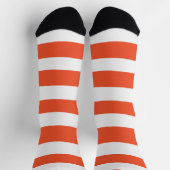 Uneven Stripes - Oranje en wit Sokken (Top)