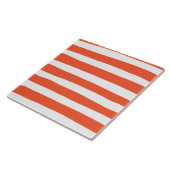 Uneven Stripes - Oranje en wit Tegeltje (Zijkant)