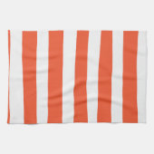 Uneven Stripes - Oranje en wit Theedoek (Horizontaal)