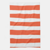 Uneven Stripes - Oranje en wit Theedoek (Verticaal)