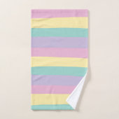 Uneven Stripes-pasta roze, geel, Paars en groen Bad Handdoek (Handdoek)