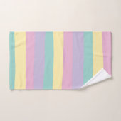 Uneven Stripes-pasta roze, geel, Paars en groen Bad Handdoek (Handdoek)