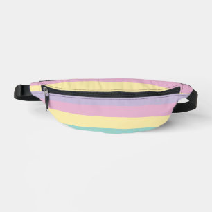 Uneven Stripes-pasta roze, geel, Paars en groen Heuptasje