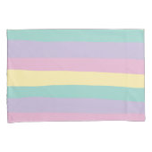 Uneven Stripes-pasta roze, geel, Paars en groen Kussensloop (Voorkant-Rechts)