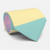 Uneven Stripes-pasta roze, geel, Paars en groen Stropdas (Opgerold)