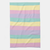 Uneven Stripes-pasta roze, geel, Paars en groen Theedoek (Verticaal)