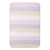 Uneven Stripes - Pastel Roze, Geel en Paars Badmat (Voorkant Verticaal)