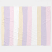 Uneven Stripes - Pastel Roze, Geel en Paars Fleece Deken (Voorkant (Horizontaal))