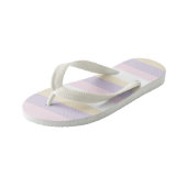 Uneven Stripes - Pastel Roze, Geel en Paars Kinder Teenslippers (Schuin)